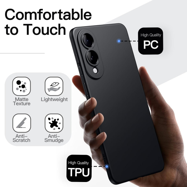 JETech Samsung Galaxy S25 Edge nce Klf-Black