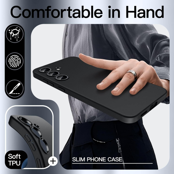JETech Samsung Galaxy S25 FE nce Klf-Black