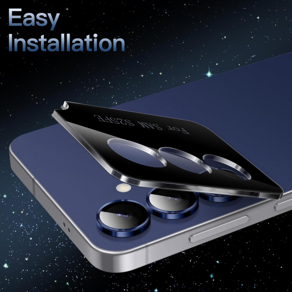 JETech Samsung Galaxy S25 FE Kamera Lens Koruyucu-Navy Blue