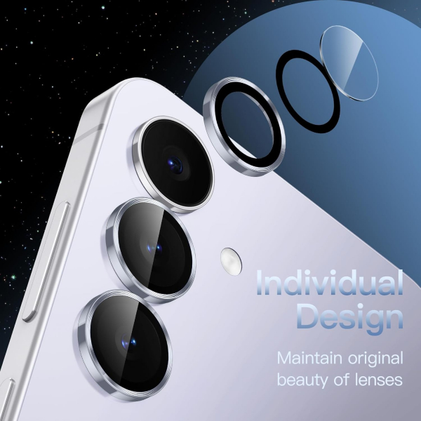JETech Samsung Galaxy S25 FE Kamera Lens Koruyucu-Ice Blue