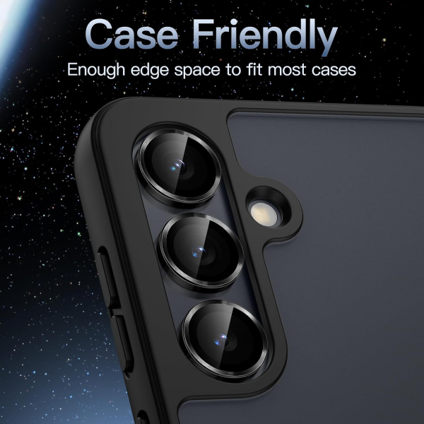 JETech Samsung Galaxy S25 FE Kamera Lens Koruyucu-Black