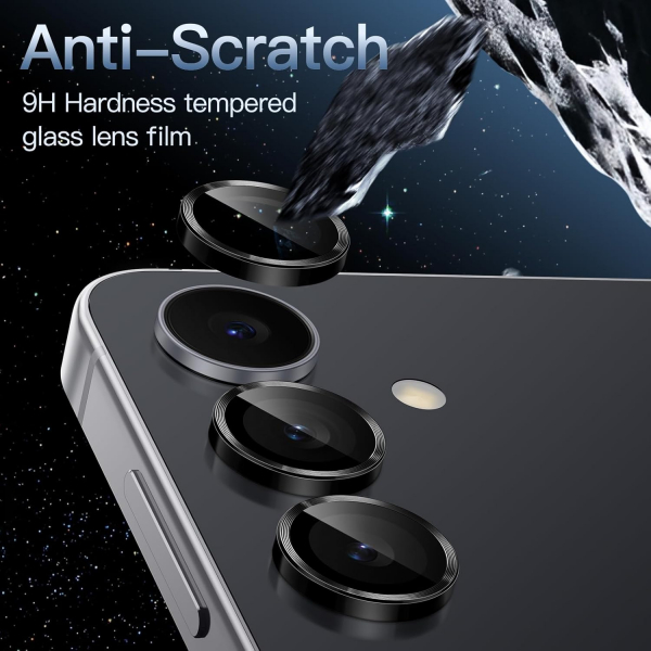 JETech Samsung Galaxy S25 FE Kamera Lens Koruyucu-Black