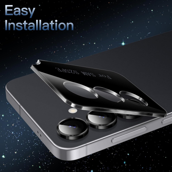 JETech Samsung Galaxy S25 FE Kamera Lens Koruyucu-Black