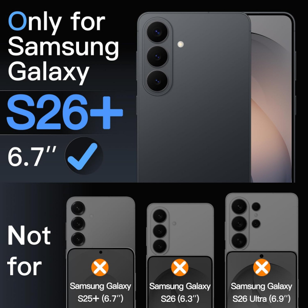 JETech Samsung Galaxy S26 Plus Ekran Koruyucu (2 adet)