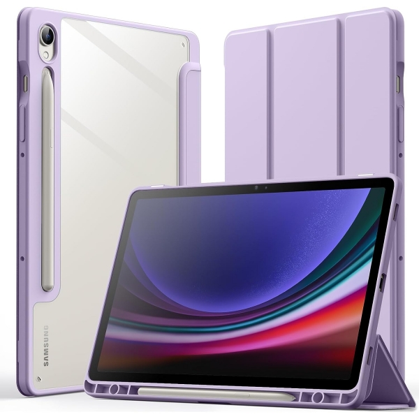 JETech Samsung Galaxy Tab S9 Darbeye Dayankl effaf Klf-Light Purple