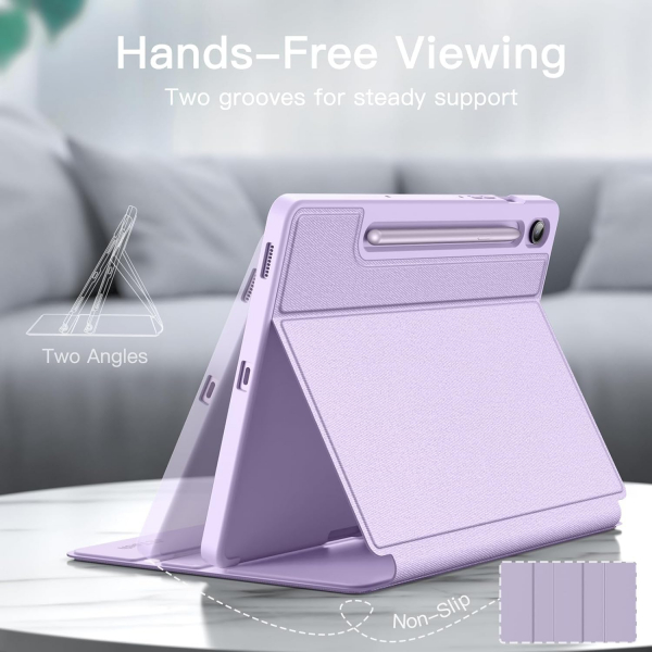 JETech Samsung Galaxy Tab S9 FE Standl Klf-Lavender