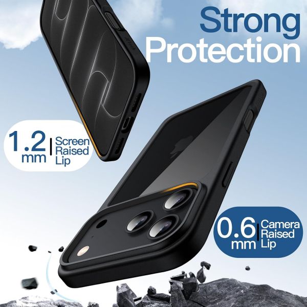 JETech �effaf iPhone 18 Pro Max Bumper K�l�f-Black