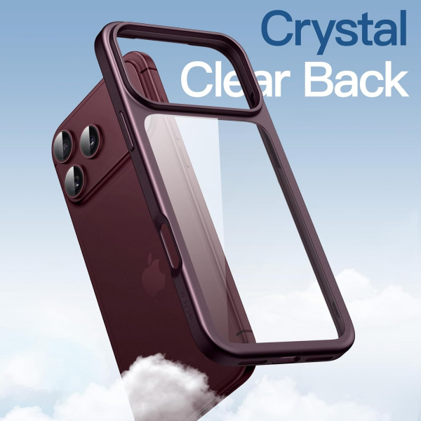 JETech �effaf iPhone 18 Pro Max Bumper K�l�f-Dark Cherry