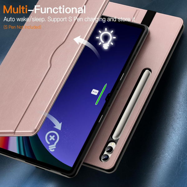 JETech Standl Folio Galaxy Tab S9/S10 Ultra Klf-Rose Gold