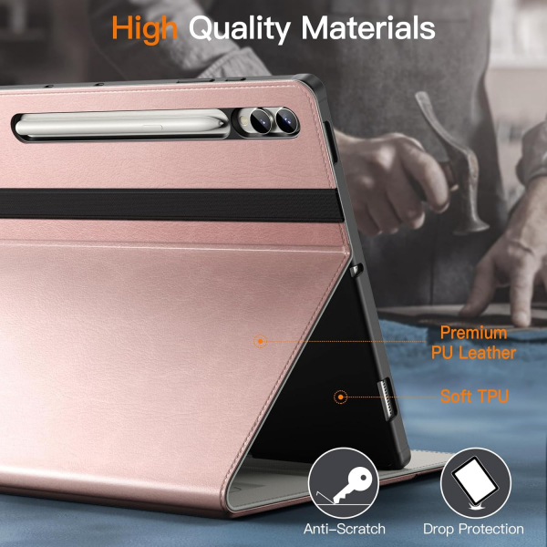 JETech Standl Folio Galaxy Tab S9/S10 Ultra Klf-Rose Gold
