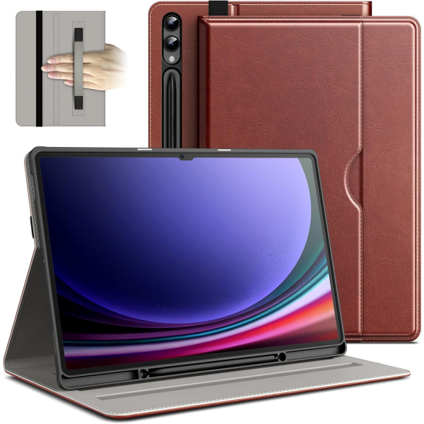 JETech Standl Folio Galaxy Tab S9/S10 Ultra Klf-Brown