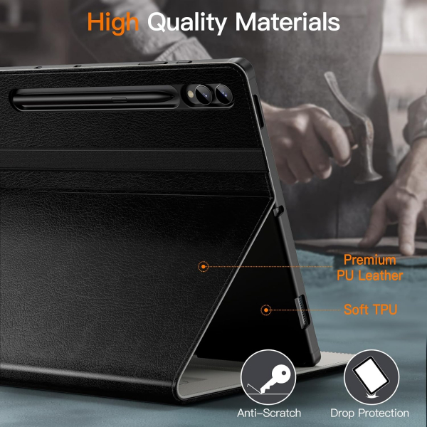 JETech Standl Folio Galaxy Tab S9/S10 Ultra Klf-Black