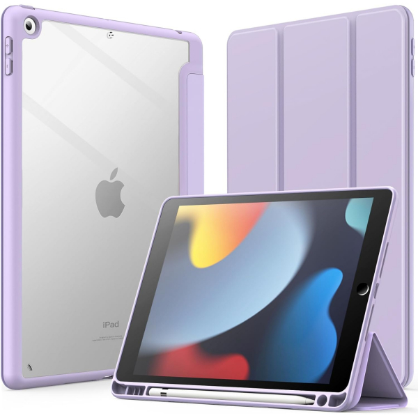 JETech iPad 9/8/7.Nesil Standl Klf (10.2 in)-Light Purple