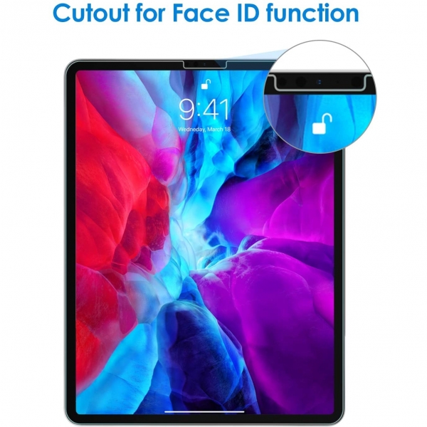 JETech iPad Pro Temperli Cam Ekran Koruyucu (12.9 in)(4.Nesil)
