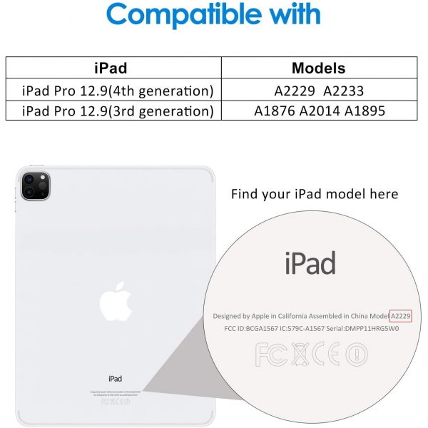 JETech iPad Pro Temperli Cam Ekran Koruyucu (12.9 in)(4.Nesil)
