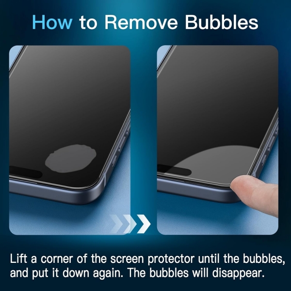 JETech Apple iPhone 15 Temperli Cam Ekran Koruyucu (3 Adet)