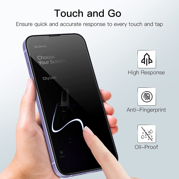 JETech iPhone 14 Pro Max Privacy Ekran Koruyucu (2 Paket)