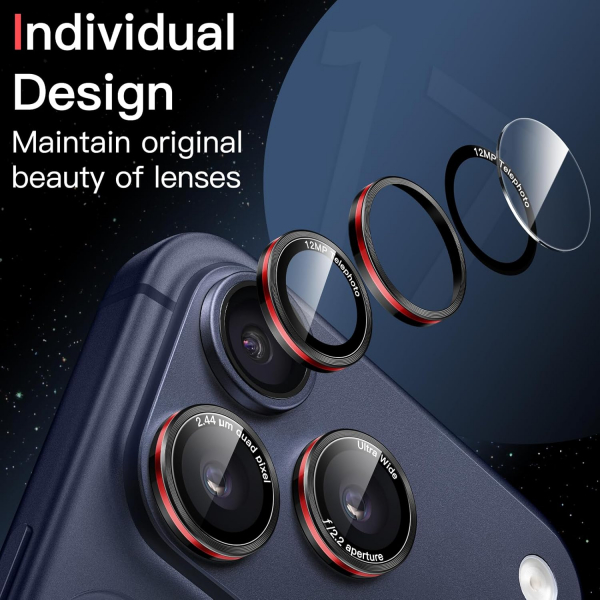 JETech iPhone 17 Pro Kamera Lens Koruyucu