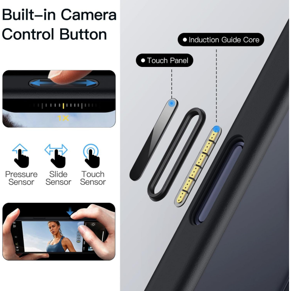 JETech iPhone 17 Pro Max 360 Dndrlebilir Klf-Black 