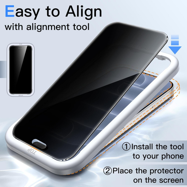 JETech iPhone 18 Pro Max Gizlilik Ekran Koruyucu