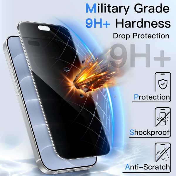 JETech iPhone 18 Pro Max Gizlilik Ekran Koruyucu