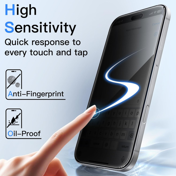 JETech iPhone 18 Pro Max Gizlilik Ekran Koruyucu