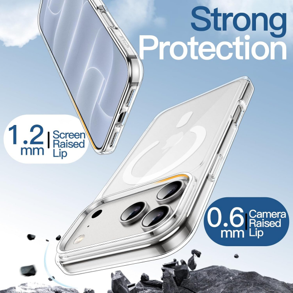 JETech iPhone 18 Pro Max Manyetik �effaf K�l�f-Clear