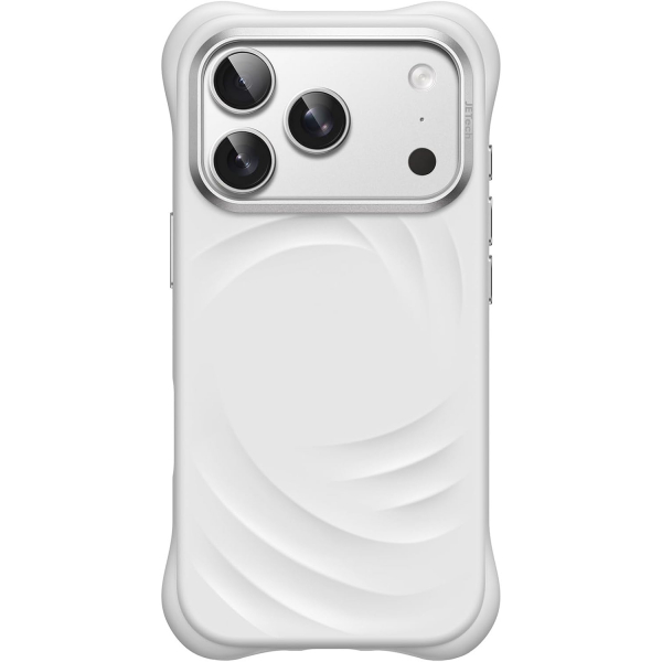 JETech iPhone 18 Pro Max Manyetik Silikon K�l�f-Light Grey