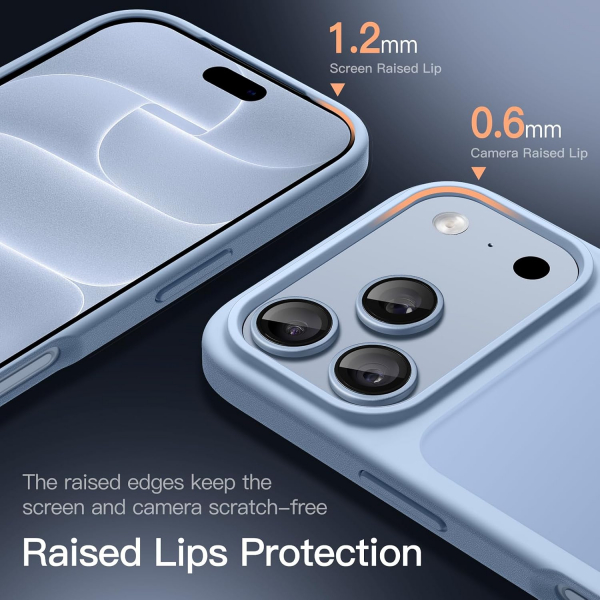 JETech iPhone 18 Pro Max Mat K�l�f-Glacier