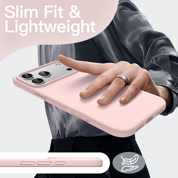 JETech iPhone 18 Pro Max Silikon K�l�f-Light Pink