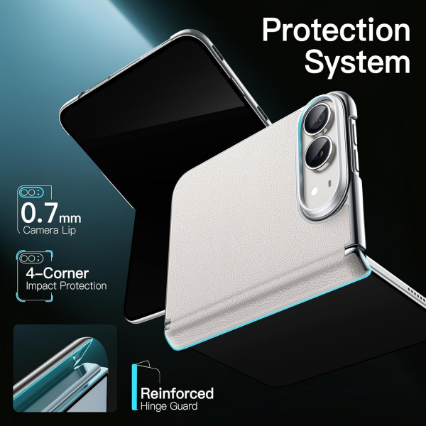 JETech iPhone Duo Vegan Deri K�l�f -White
