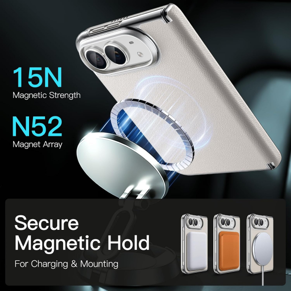 JETech iPhone Duo Vegan Deri K�l�f -White