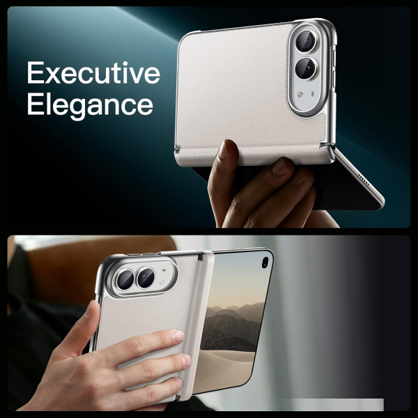 JETech iPhone Duo Vegan Deri K�l�f -White