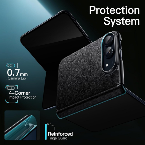 JETech iPhone Duo Vegan Deri K�l�f -Black