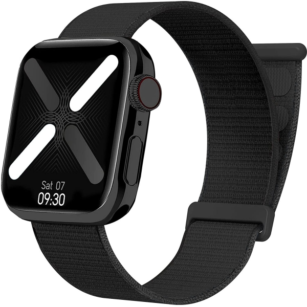  JIEBAO Apple Watch 7 Spor Loop Kay (41mm)-Black