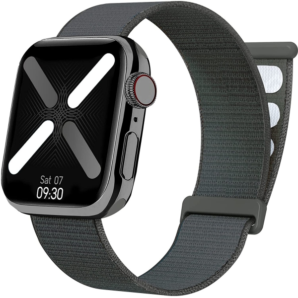  JIEBAO Apple Watch 7 Spor Loop Kay (41mm)-Grey