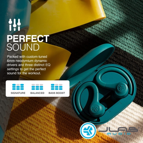 JLab Audio Go Air Sport Kancal Kulak i Kulaklk-Teal