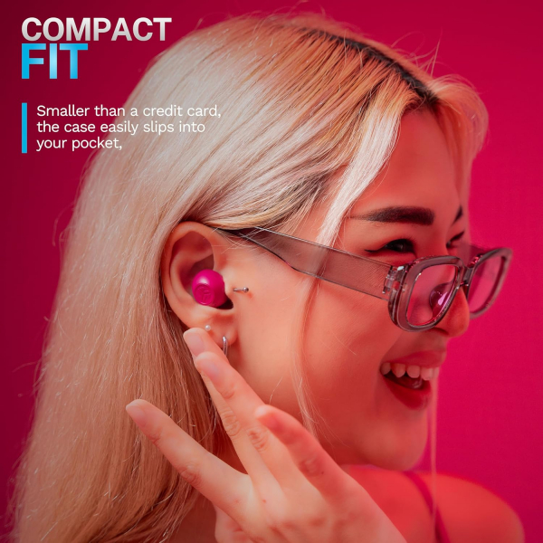 JLab Go Pop ANC Bluetooth Kulak i Kulaklk-Fuchsia