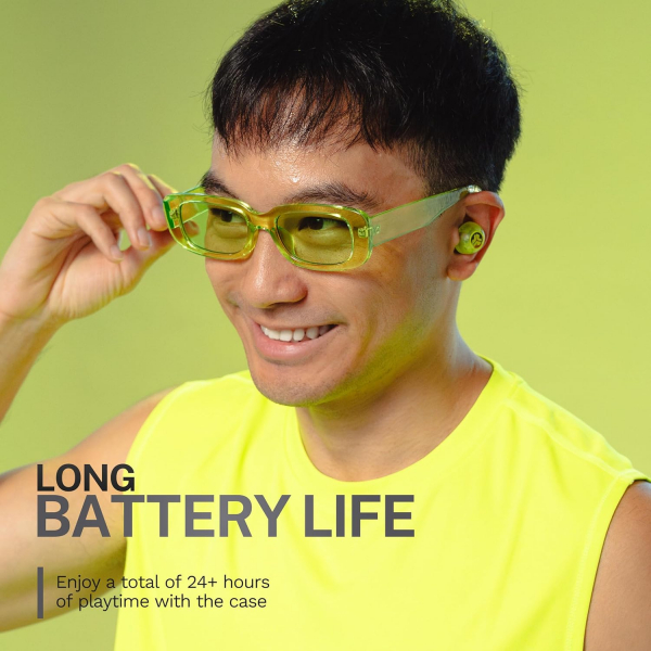 JLab Go Pop ANC Bluetooth Kulak i Kulaklk-Neon Green
