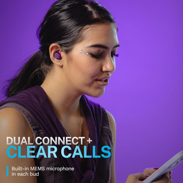 JLab Go Pop ANC Bluetooth Kulak i Kulaklk-Transparent Purple