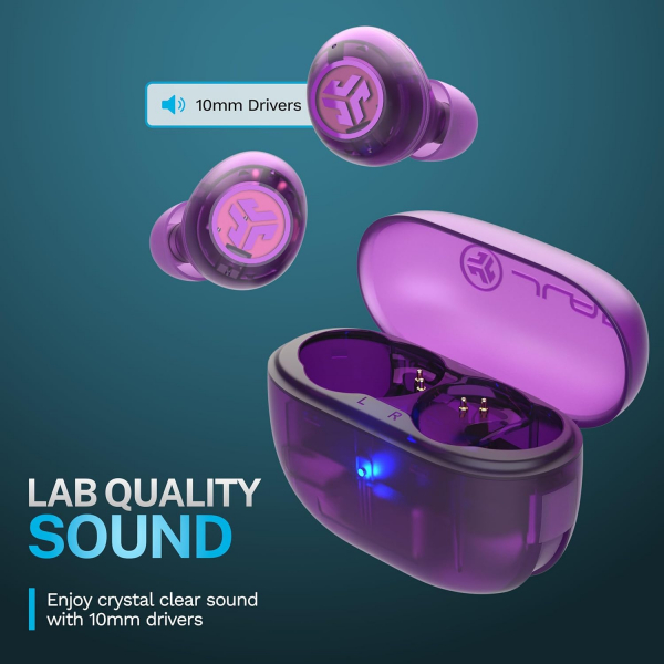 JLab Go Pop ANC Bluetooth Kulak i Kulaklk-Transparent Purple