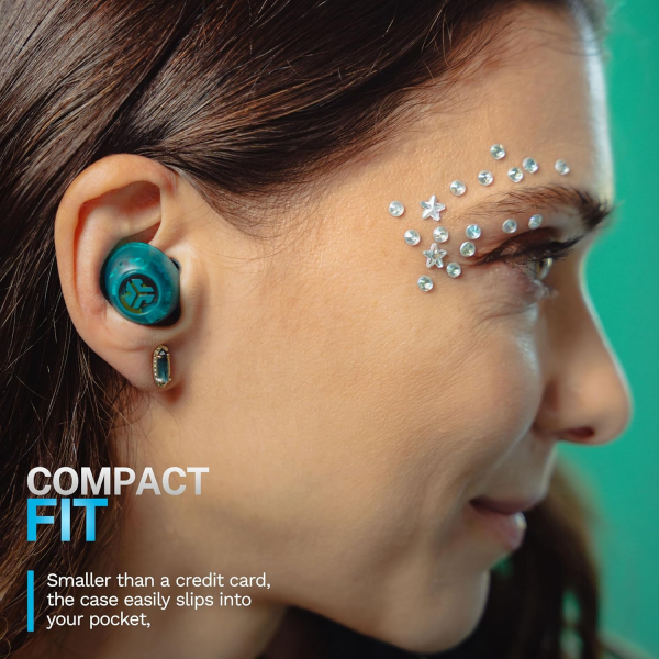 JLab Go Pop ANC Bluetooth Kulak i Kulaklk-Transparent Teal