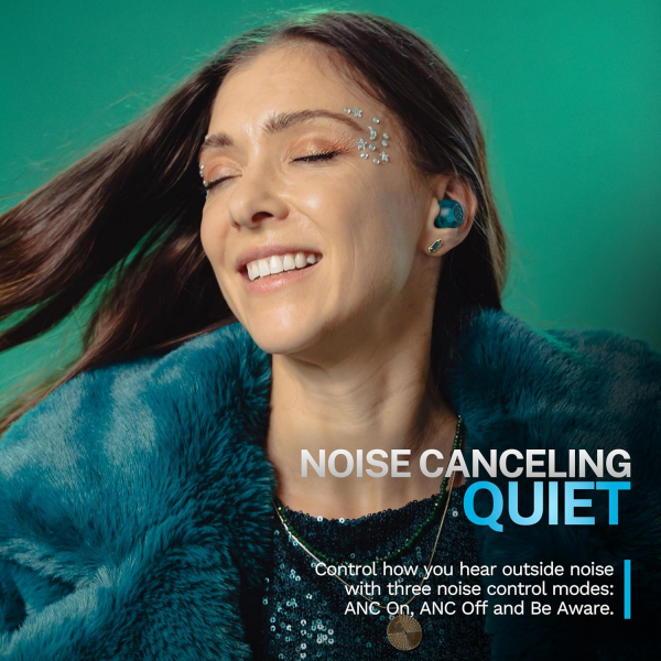 JLab Go Pop ANC Bluetooth Kulak i Kulaklk-Transparent Teal