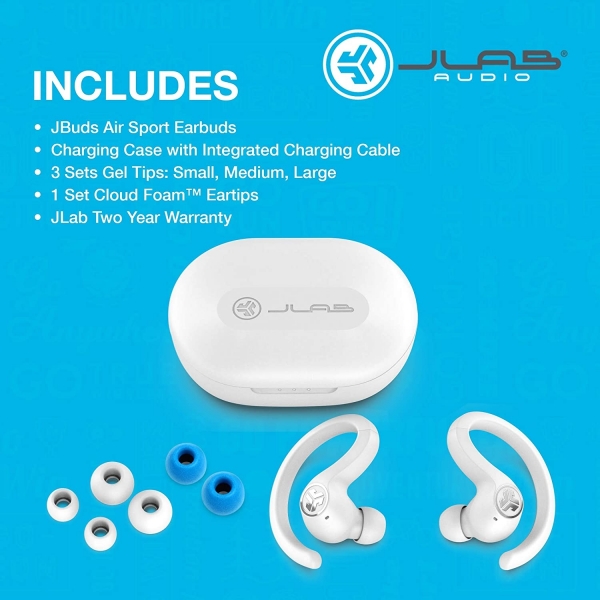 JLab Audio JBuds Air Sport Bluetooth Kancal Kulaklk-White