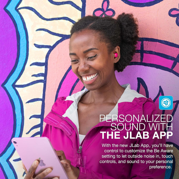 JLab JBuds Mini Bluetooth Kulak i Kulaklk-Hot Pink