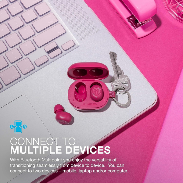 JLab JBuds Mini Bluetooth Kulak i Kulaklk-Hot Pink