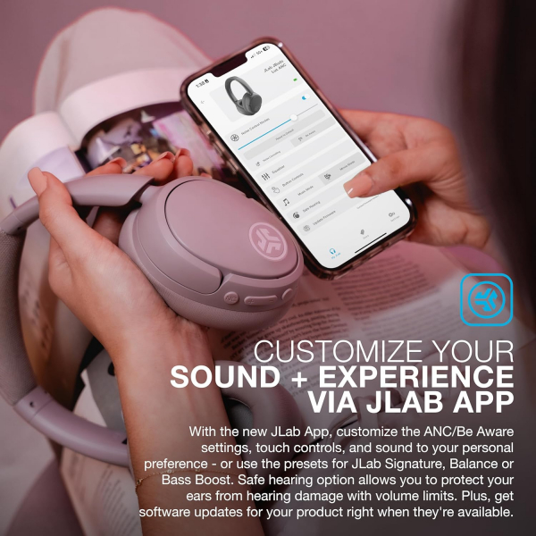 JLab JBuds Lux ANC Kulak st Kulaklk-Mauve