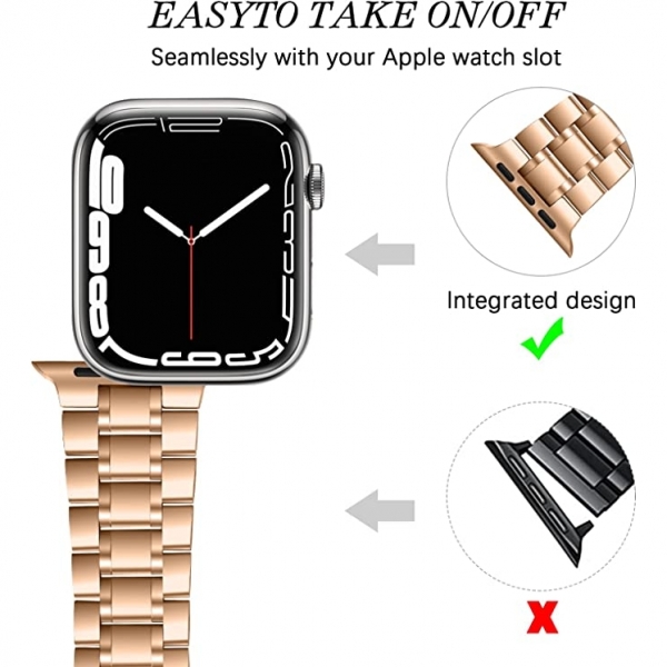 JOYOZY Apple Watch Ultra Paslanmaz elik Kay(49mm)-Rose Gold