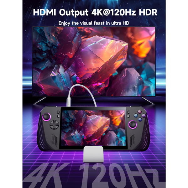 JSAUX 6s 1 Arada ROG Ally X Yerletirme stasyonu-White