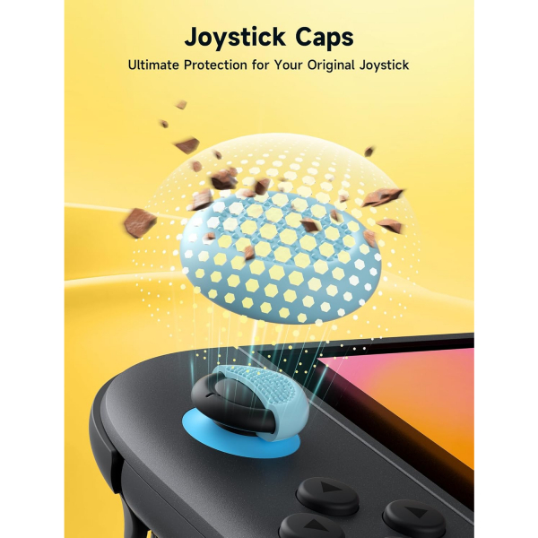 JSAUX Nintendo Switch 2 Baparmak Tutacaklar-Blue Orange